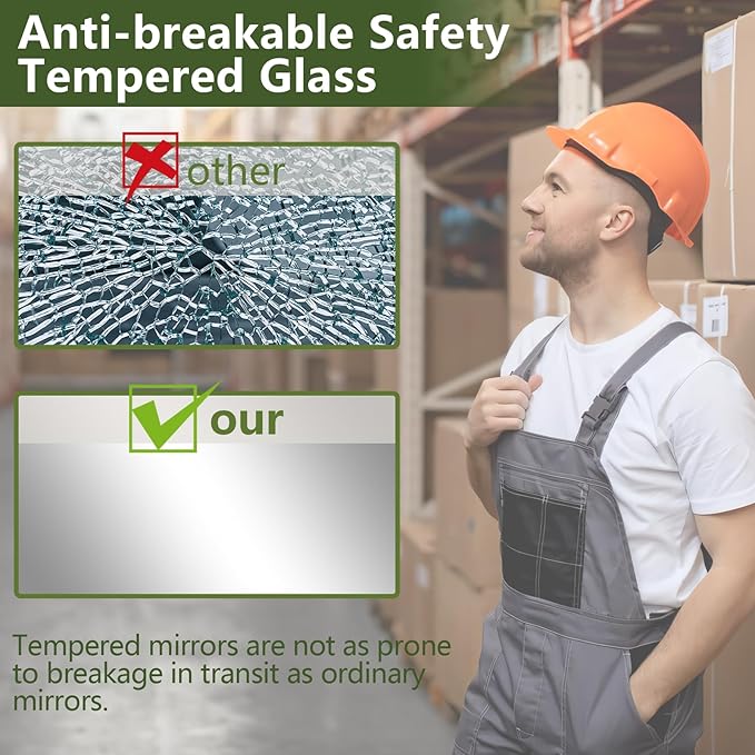 MELOMOIR 76"x34" Large Mirror Full Length, Oversized Floor Mirror Full Length for Bedroom Living Room Cloakroom Gym, Hanging Standing or Leaning Full Body Mirror with Stand, Black Aluminum Alloy Frame