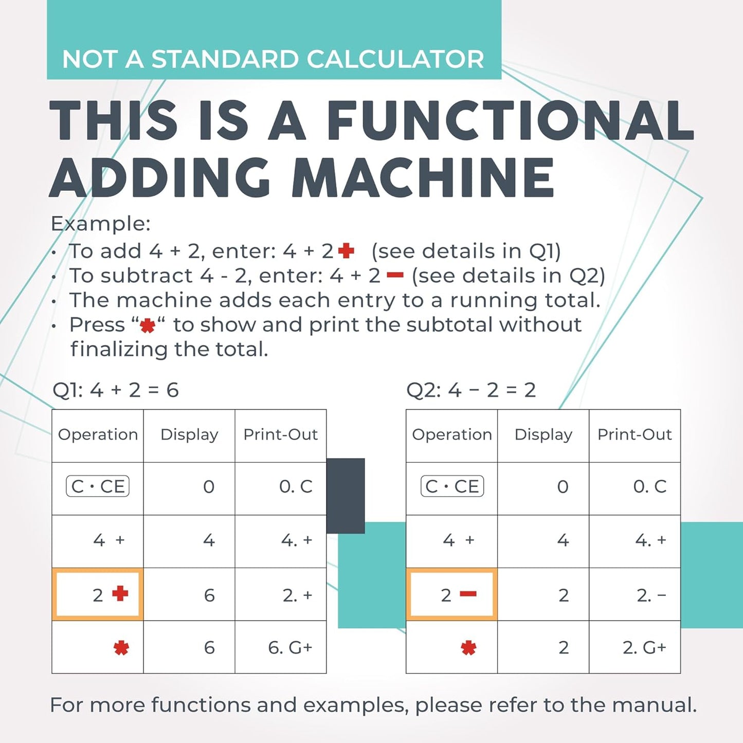 CATIGA New & Upgraded 2025 Printing Calculator Adding Machine 10 Key, Desktop Home Office Calculator with Paper Roll Print Out, Accounting Business Finance