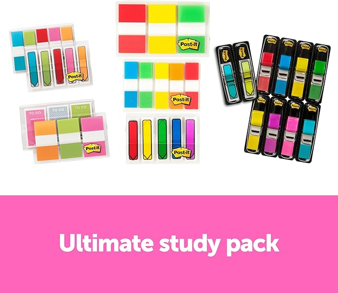 Post-it Flags and Tabs Value Pack, Ultimate Business and Study Pack, 956 Various Flags for Organization (683-AVP-SIOC)