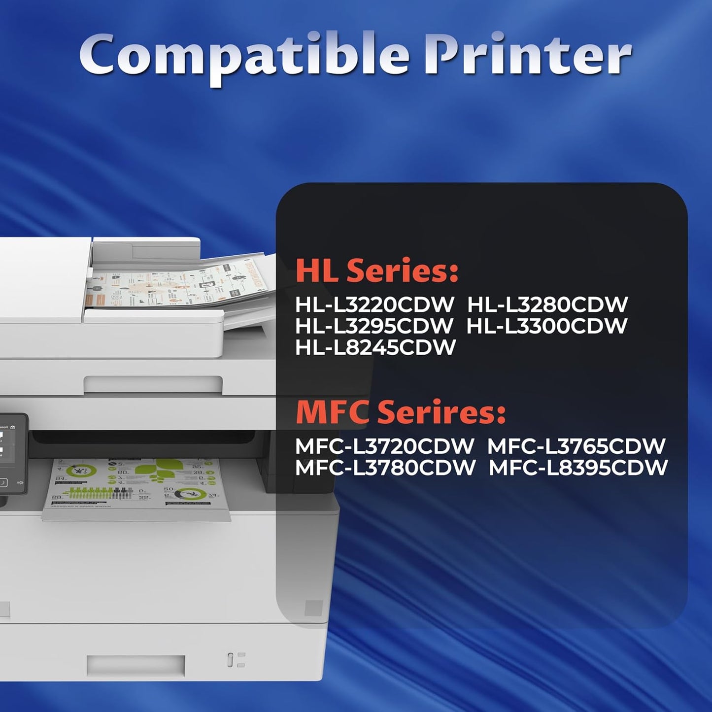 TN229XL Black Toner Cartridges High Yield Compatible for Brother TN229XL TN229 Toner Cartridges for Brother MFC-L3720CDW MFC-L3780CDW HL-L3280CDW HL-L3220CDW HL-L3300CDW HL-L3295CDW Printer(BK,2 Pack)