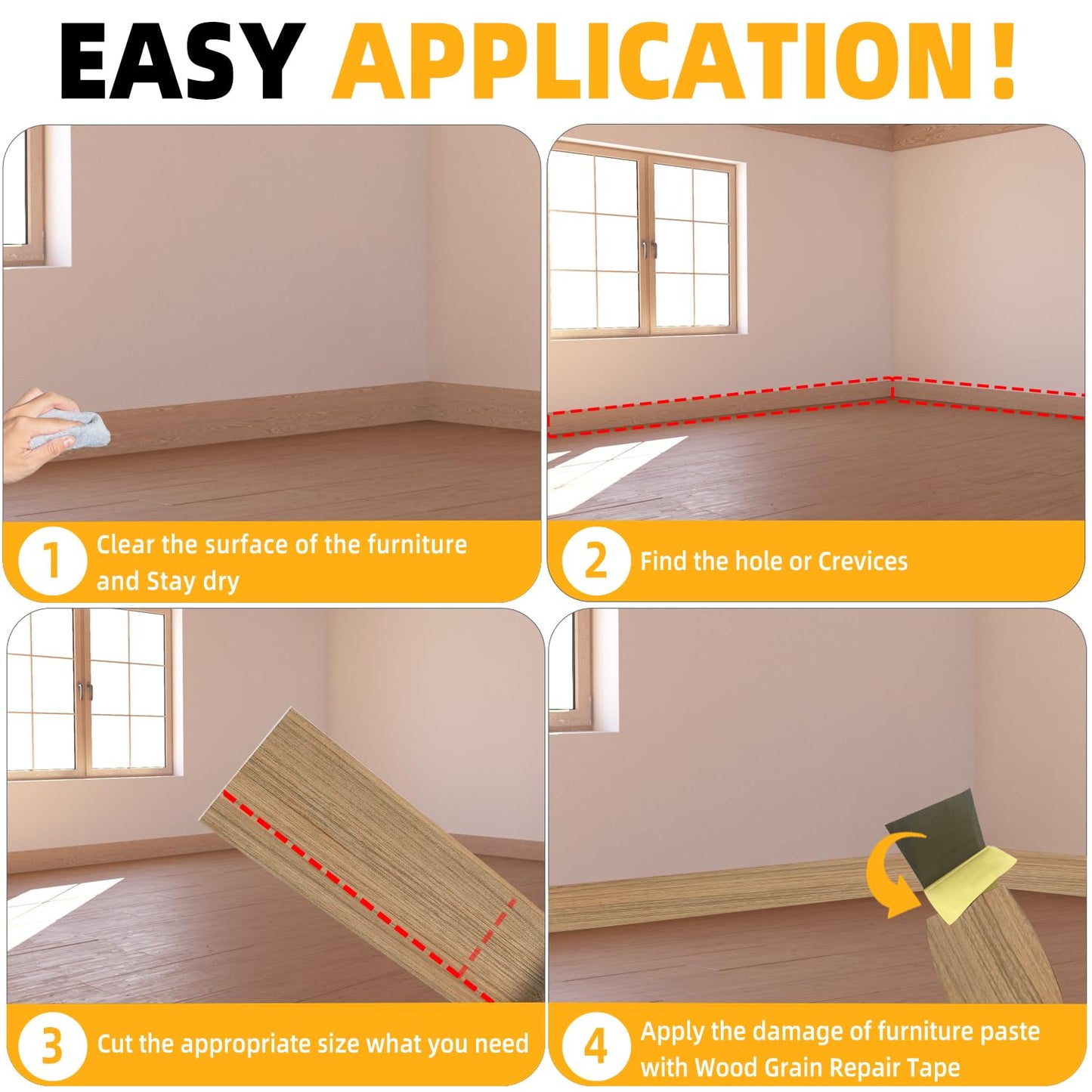 GSCIT Club Natural Walnut Wallpaper, 15.7 inch X 15ft Self Adhesive Wood Grain Repair Tape Patch for Tables, Chairs, Baseboards, Doors, Windows, Floors, Handicraft DIY.