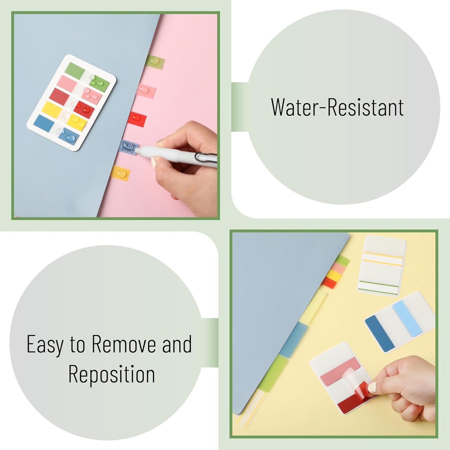 Mr. Pen- Colorful Index Tabs, 500 Pcs, 21 Sets, Sticky Page Markers for Notebooks, Binders and Books