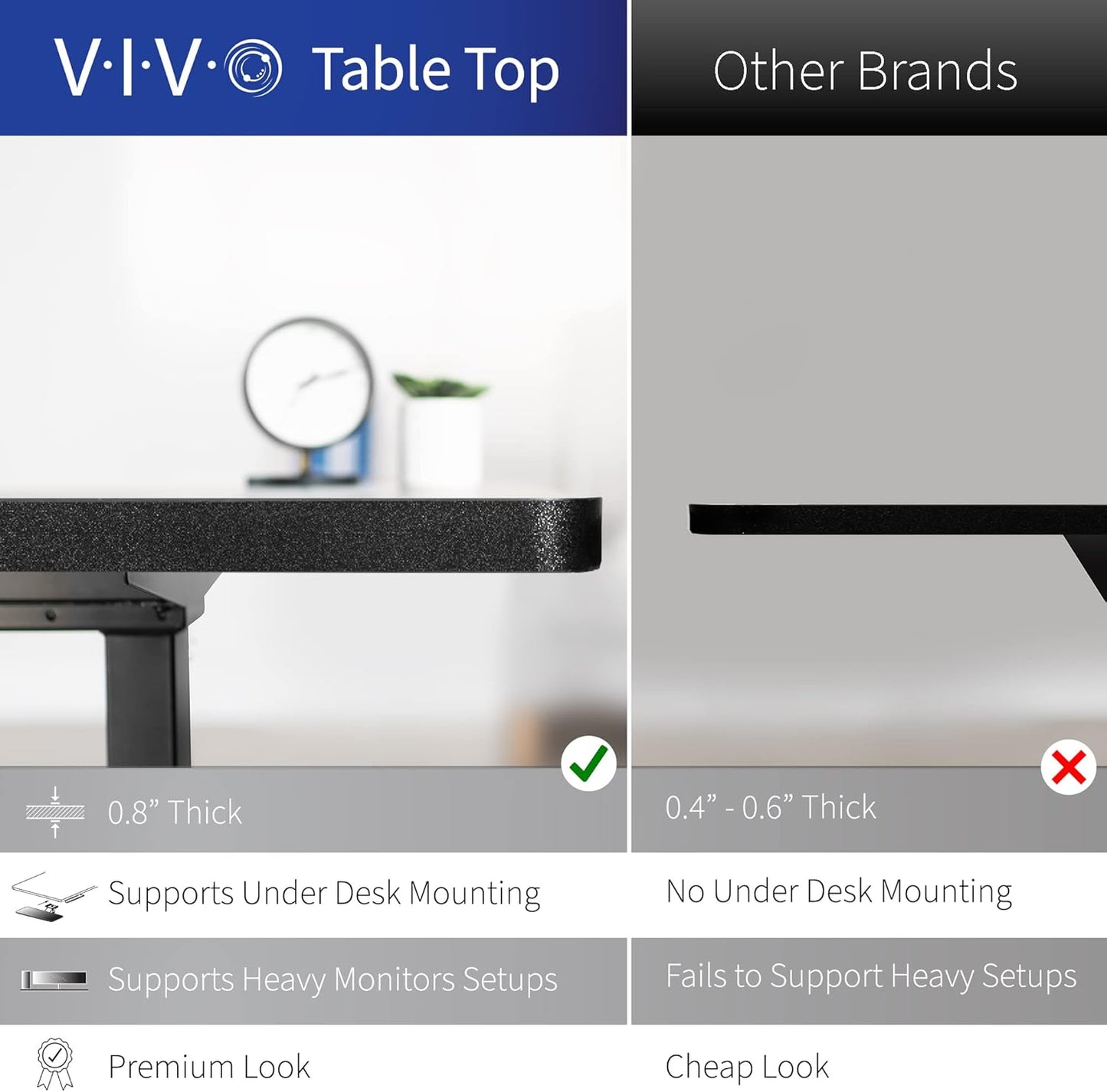 VIVO Electric Corner L-Shaped 63 x 55 in Standing Desk, Memory Height Adjustment, Light Wood Top Black Frame, DESK-E3CTBC
