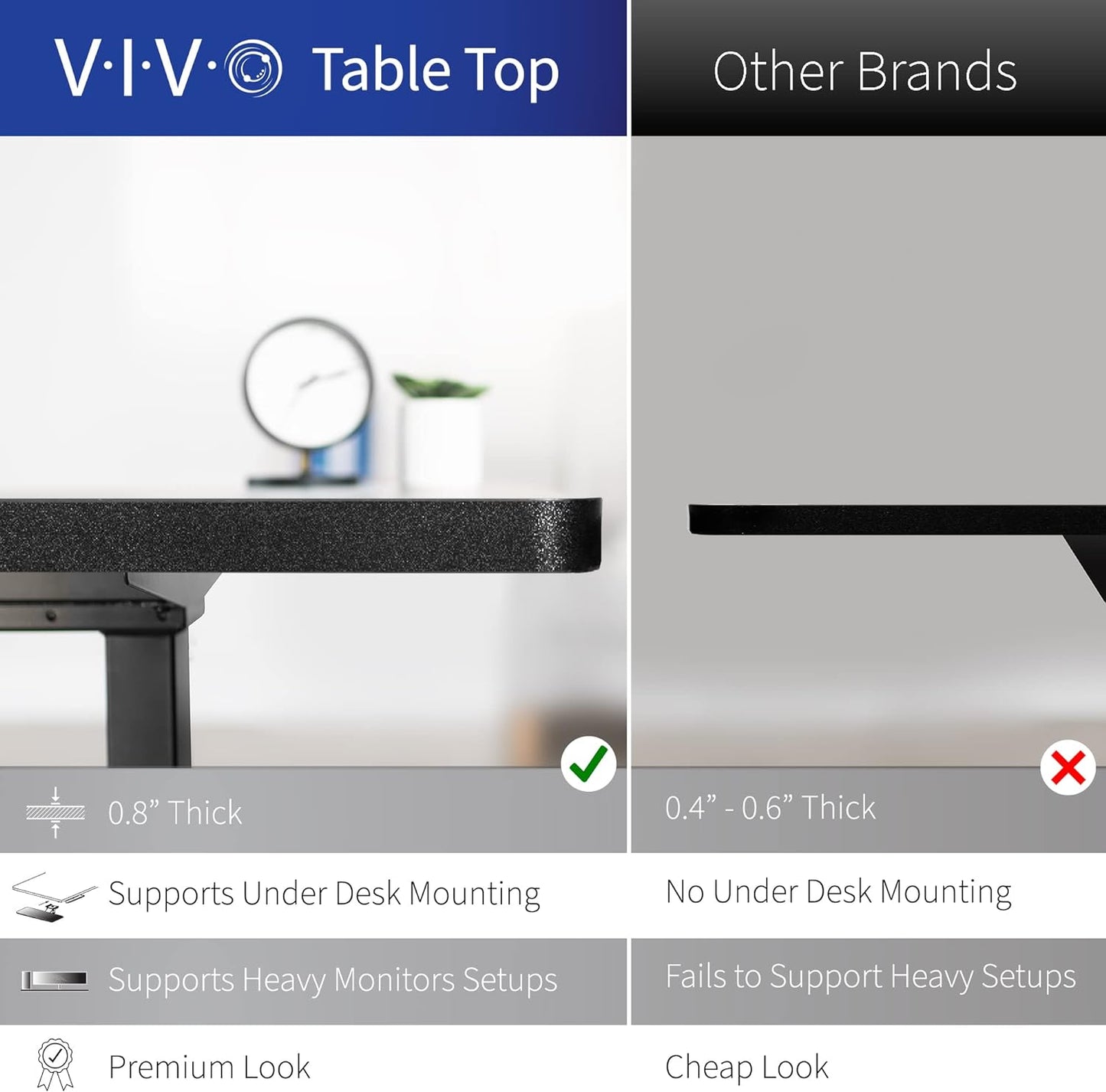 VIVO Electric Corner L-Shaped 63 x 55 in Standing Desk, Memory Height Adjustment, Black Top Black Frame, DESK-E3CTB