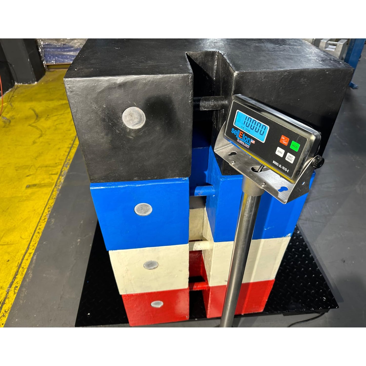 SellEton SL-4040-2.5k-NN 40" x 40" Industrial Floor Scale | 2,500 lbs x 0.5 lb l Warehouse Pallets