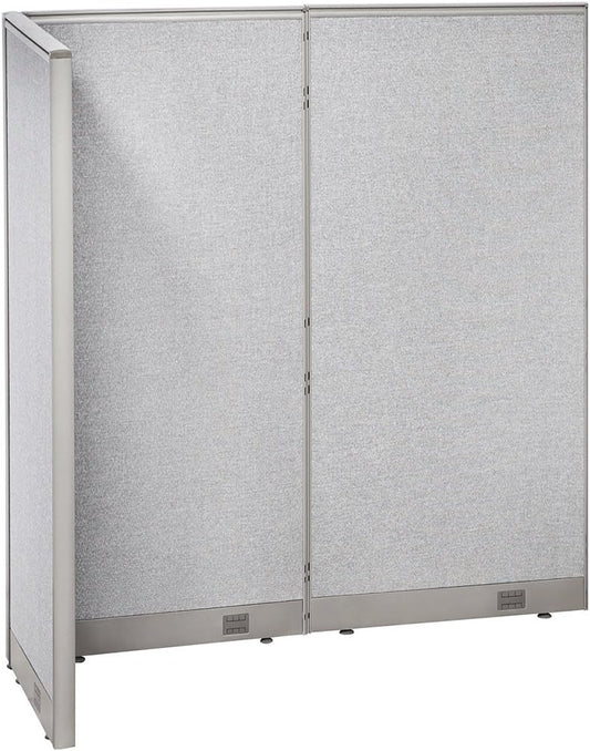 GOF Freestanding L Shaped Office Partition, Large Fabric Room Divider Panel, 30" D x 60" W x 72" H