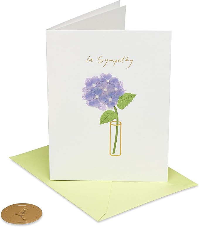 Papyrus Sympathy Card (Floral Vase)