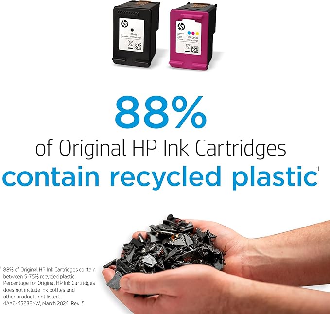HP 67XL Black High-yield Ink Cartridge | Works with HP DeskJet 1255, 2700, 4100 Series, HP ENVY 6000, 6400 Series | Eligible for Instant Ink | One Size | 3YM57AN
