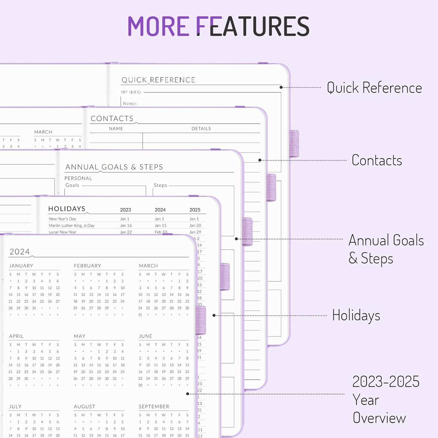Undated Weekly Planner for 2025, Forvencer Simplified Daily & Weekly & Monthly Calendar Planner, Cute Daily Organizer Notebook, Agenda Journal to Track Goals & Tasks, Start Anytime, A5 Size, Yellow