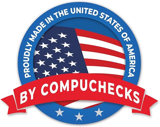 Compuchecks Check on Top Blank Check Paper - 1000 Pack, Quick-Books & Laser Printer Compatible - Security Business Checks with Voucher - 8.5" x 11" Gold Pinstripe