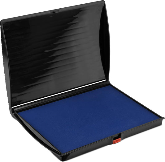 Large Premium Blue Ink Stamp Pad - 5" by 7" - Quality Felt Pad