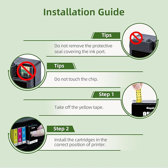 950XL 951XL Ink Cartridges Combo Pack Compatible for HP 950 951 Ink Cartridges Combo Pack Use With HP OfficeJet Pro 8600 8610 8615 8620 8100 8630 8660 8640 276DW 251DW,4 Pack Black Cyan Magenta Yellow