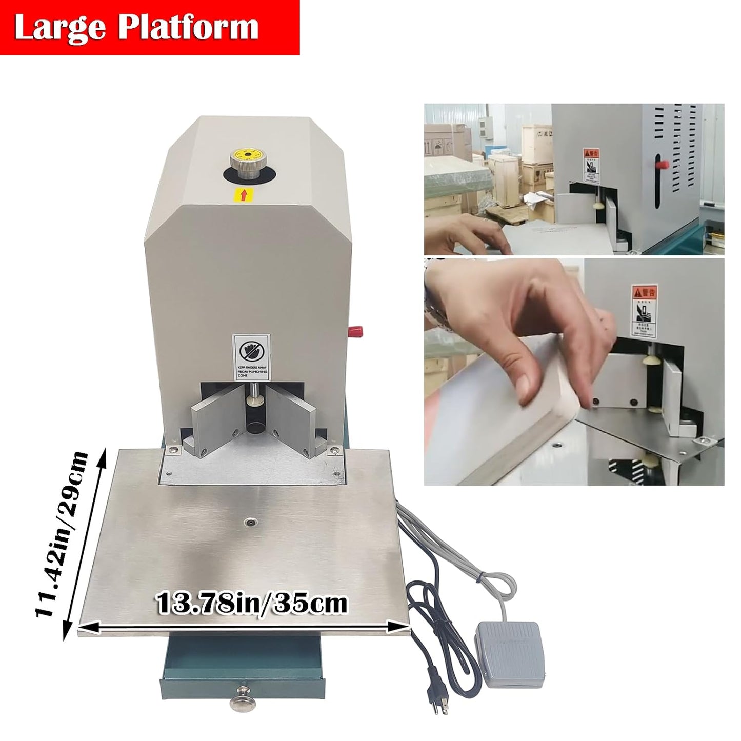 Eelectric Corner Rounder Cutter Machine, 180W Heavy Duty Paper Punch Cutter with R3 R4 R5 R6 R8 R9 R10 Seven Blades, Metal Corner Rounder Punch for Office Business Cardstock Plastic PVC