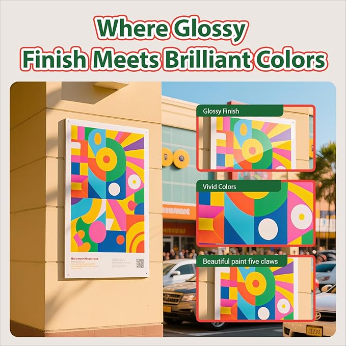 Uinkit Premium Glossy Inkjet Photo Paper - 8x10 Inch, 48lb 180gsm, 100 Sheets - Professional Photographic Quality, Dye Ink Compatible, High-Gloss Finish for Vivid Photos & Sharp Details