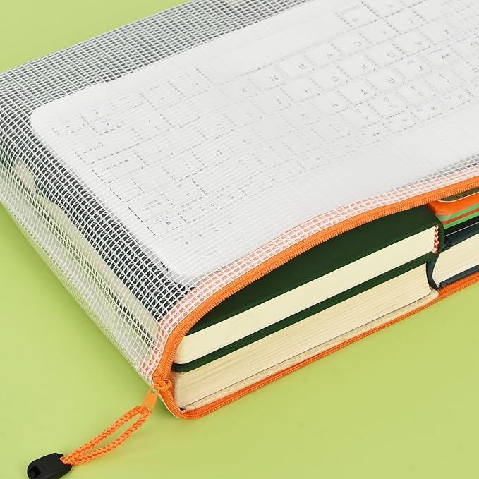 Mesh Zipper Pouch,Waterproof Zipper Bags,18pcs Document Folders,for Puzzle Board Game Storage,for School Office Supplies.