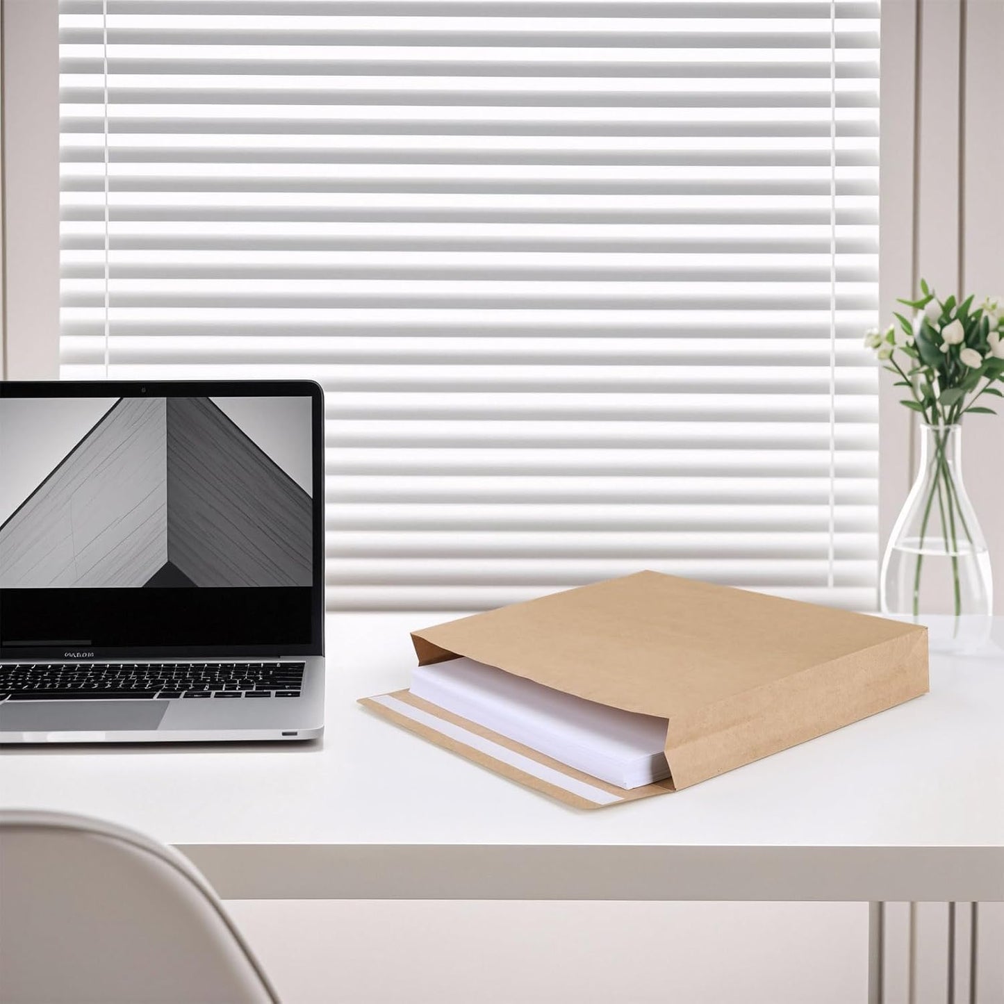 25 Pack 10" x 13" Expandable Catalog Envelopes, Large Kraft Document Envelopes Self Seal Manilla Envelopes Mailing for Documents, Magazines, Photos