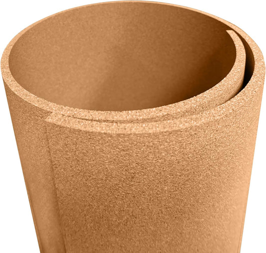 Manton Cork Premium Cork Roll - 4' x 8' x 1/2", 100% Natural Facing Grade Material for Bulletin Boards, Decorative Photo and Message Push Pin Displays - Perfect for Home, School, and Office