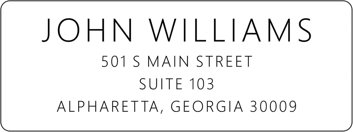 White Address Labels for Business - Personalized Return Address Labels, Custom Mailing Labels, Shipping Stickers for Envelopes and Packages (Sans Serif Font)