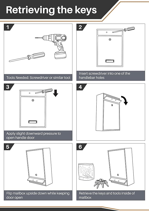 Wall Mounted Locking Vertical Dropbox Mailbox - Safe and Secure (Large) | Made with Galvanized Steel