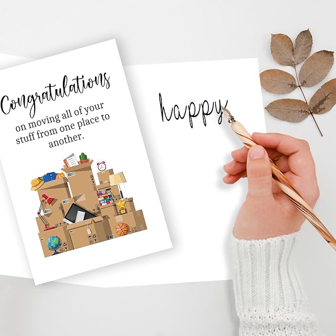 Funny Housewarming Card, Congrats New House Card for Friends, New Home Card for Women Men, Humorous Moving Away Card