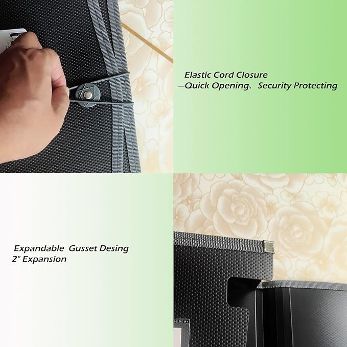 Premium Quality Plastic Expanding File Folder Document Organizer, 3.5" Expansion, A4 Letter Size for Home School Office Organization, 3 Pack