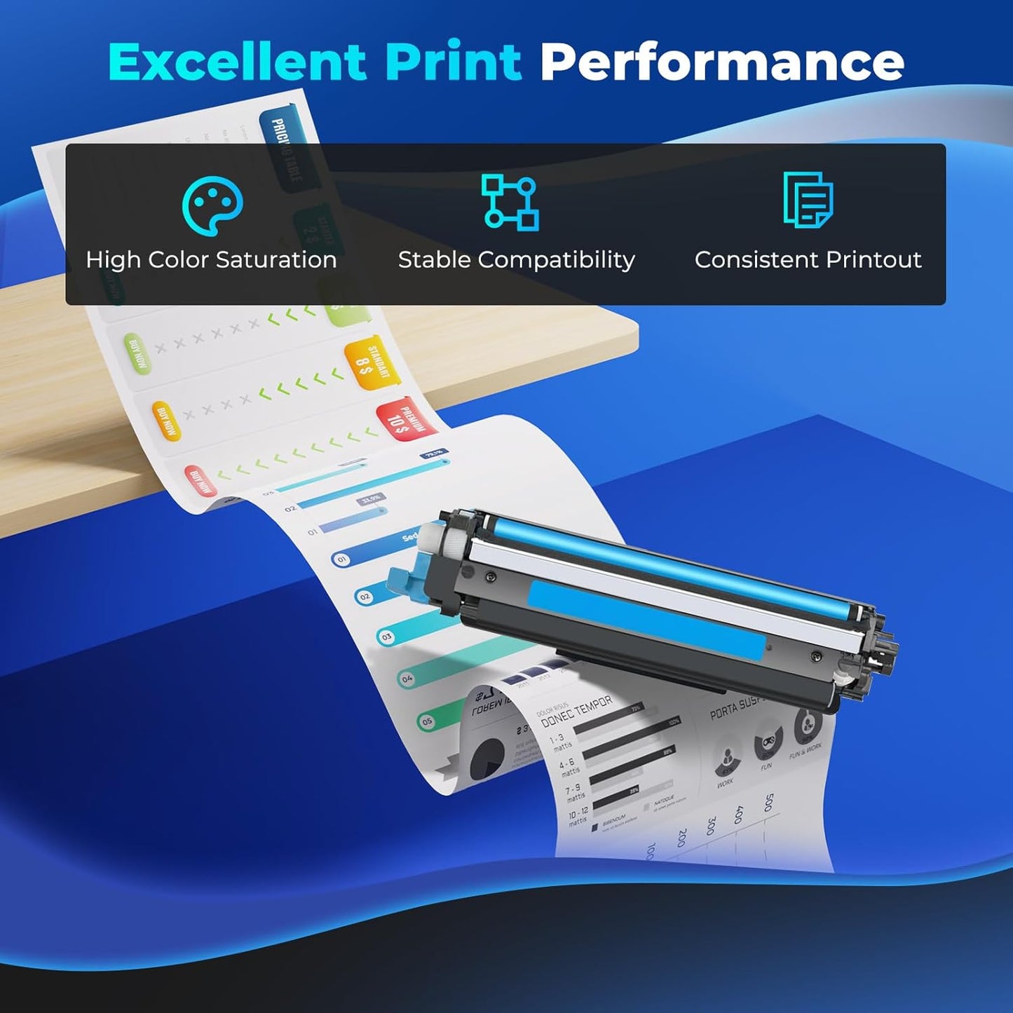 210X Toner Cartridges High Yield Compatible for HP 210X 210A Toner Color Laser jet Pro MFP 4301fdw MFP 4301fdn Compatible for Color Laser jet Pro 4201dw 4201dn MFP4301fdw MFP4301fdn (4 Pack with Chip)