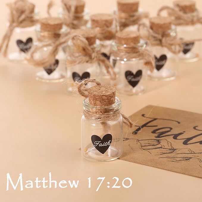 Bulk 10 Have a Little Faith Card Christian Gifts for Women, School Church Wedding Baptism Unique Christian Religious Inspirational Gifts for Women Men (5ml-10pcs)
