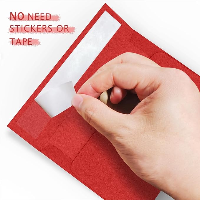 Red 5x7 Envelopes 100 Pack, Goefun A7 Self Seal Printable Invitation Envelopes for 5x7 Cards, Christmas, Birthday, Engagement, Anniversaries, 5.25 x 7.25 in, 120 GSM