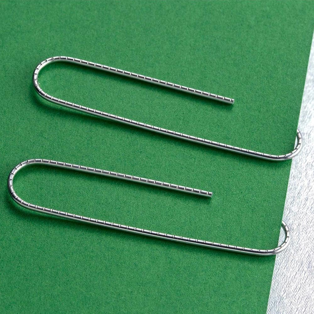 Vinaco Paper Clips Non Skid, 500PCS Medium and Jumbo Paper Clips (1.3 inch & 2.0 inch), Durable & Rustproof, Coated Paper Clip Great for Office School and Personal Use