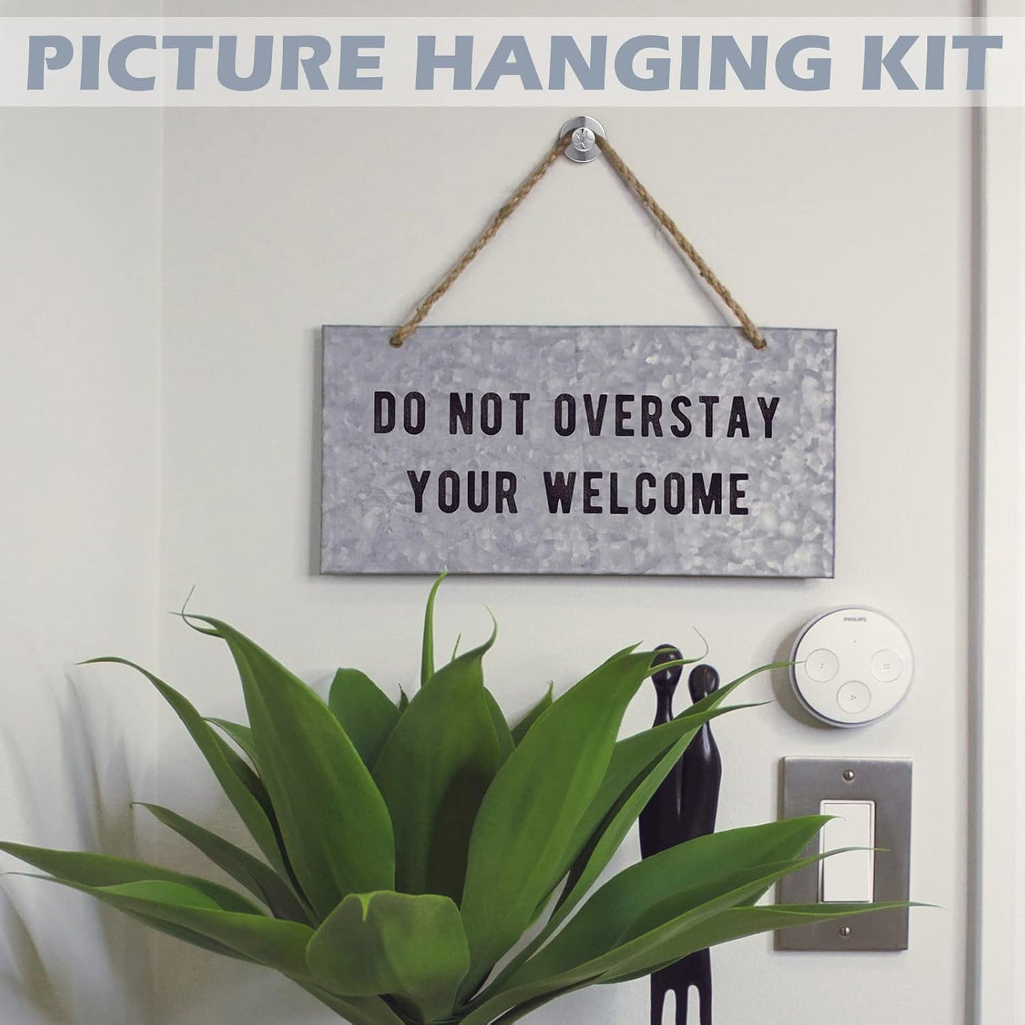 Zhengmy 40 Pcs Double Headed Picture Hangers Nails 4 Size Long Thumb Tacks Wall Nails for Hanging Pictures Decorative Push Pins Hooks for Drywall Photo Office Home Decor, 20/30/ 40/ 50lb(Silver)