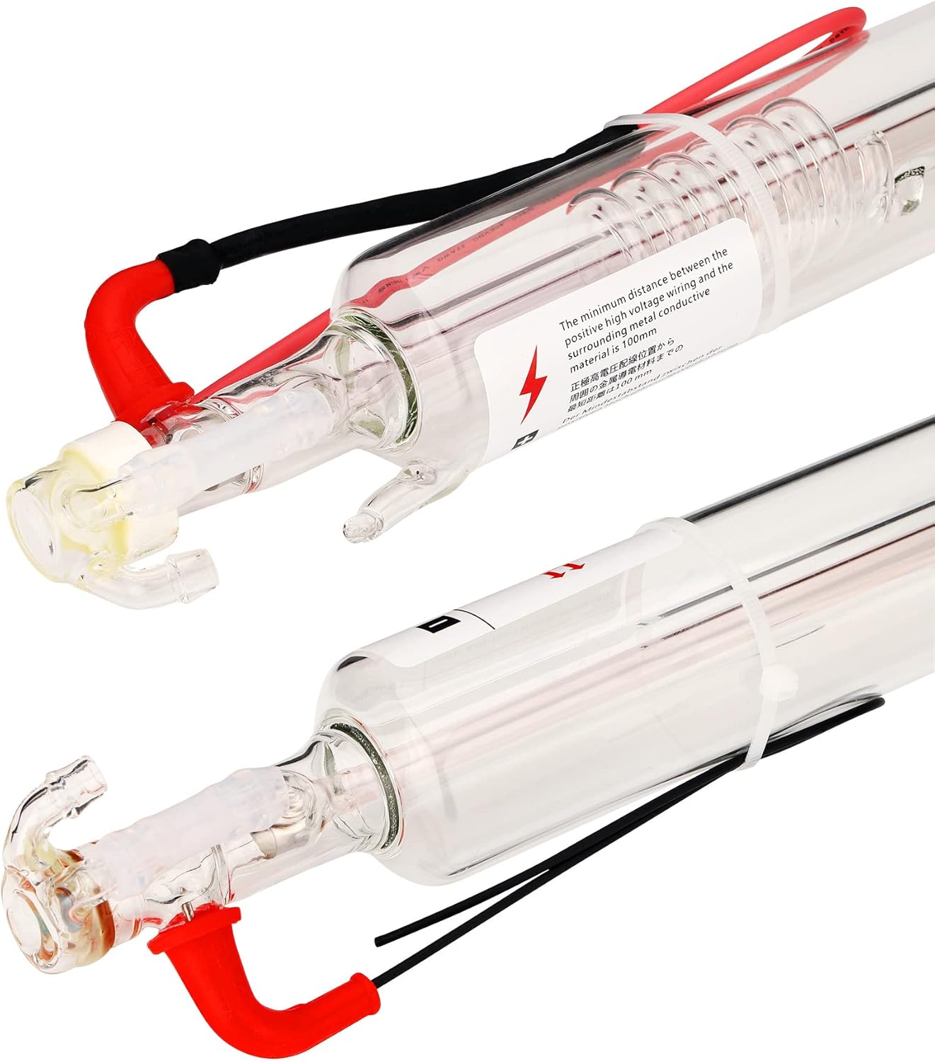 LD-Teemm CO2 Laser Tube, 130W CO2 Laser Tube with Coating 130 watt Length 1650mm Dia. 80mm, Wire Pre-Connected for CO2 Laser Cutter Laser Engraving Cutting Machine