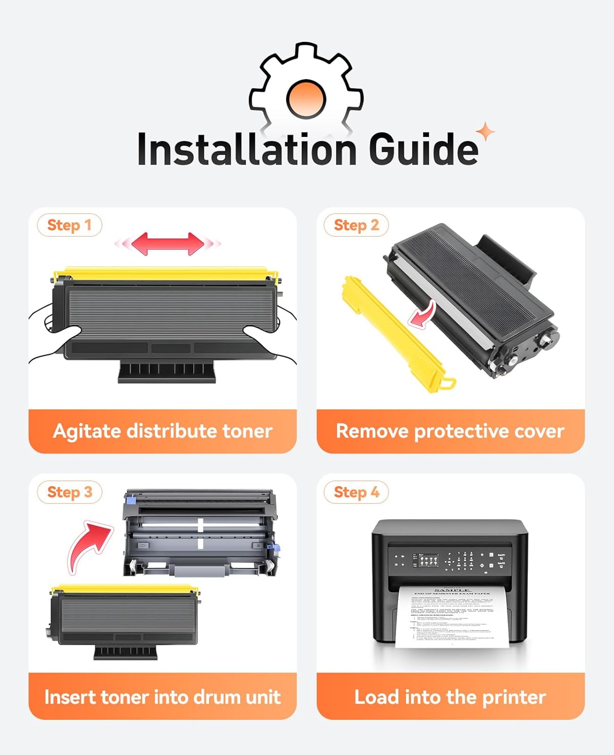 TN650 Toner Cartridge Black 2-Pack Compatible for Brother TN-650 TN620 TN-620 HL-5370DW HL-5340D DCP-8060 DCP-8065DN 8085DN 8080DN HL-5240 5340D 5350DN 5370DW 5250DN MFC-8660DN 8480DN 8680DN Printer