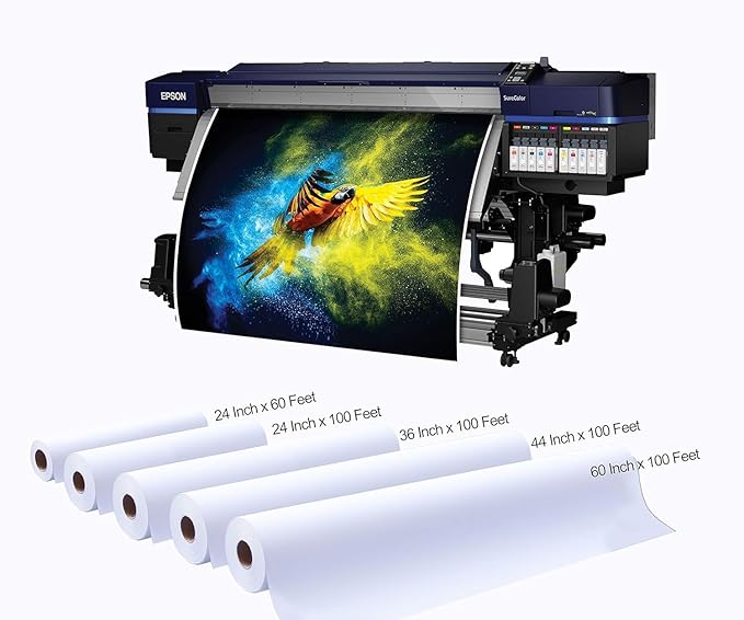 Premium Polyster Matte Canvas Roll, Quick Dry, Wide Format Inkjet Printer Compatible, Perfect for Fine Art, Photography, Giclée Printing, Archival Quality Prints. (36"x100' 200gsm Polyester 2Rolls)