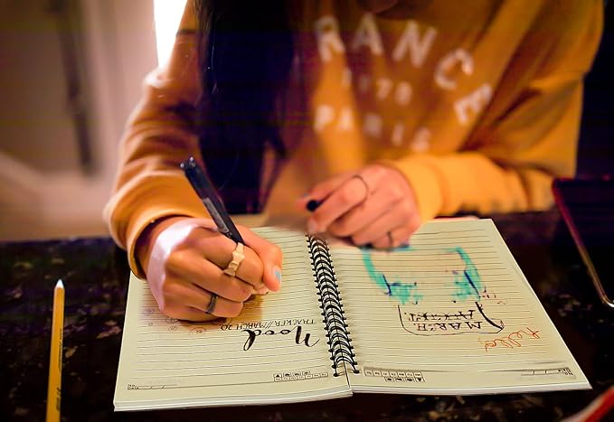 6 Pcs A5 Spiral Notebooks Journal with Kraft Cover, 5x8 Inches, Ruled Lined Paper, for Work, Sketches, Study, Notes Taking, Gifts, Brown (6 PCS(Lined))