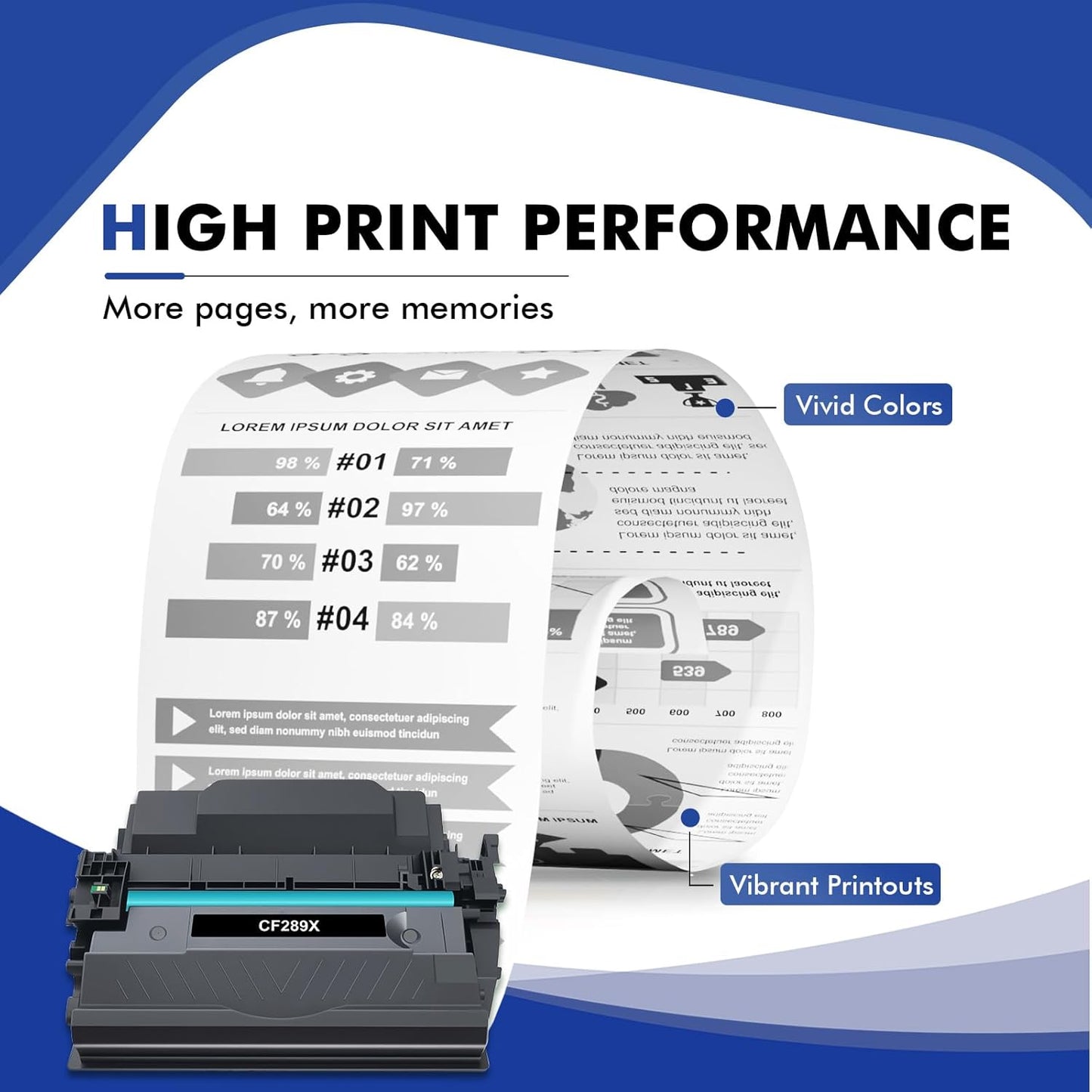 89X 89A Black Toner Cartridge CF289X CF289A Compatible Replacement for HP 89X 89A Toner Cartridge for Laserjet Enterprise M507n M507dn M507x MFP M528dn M528f M528c M507 M528 Series Printer (2-Pack)