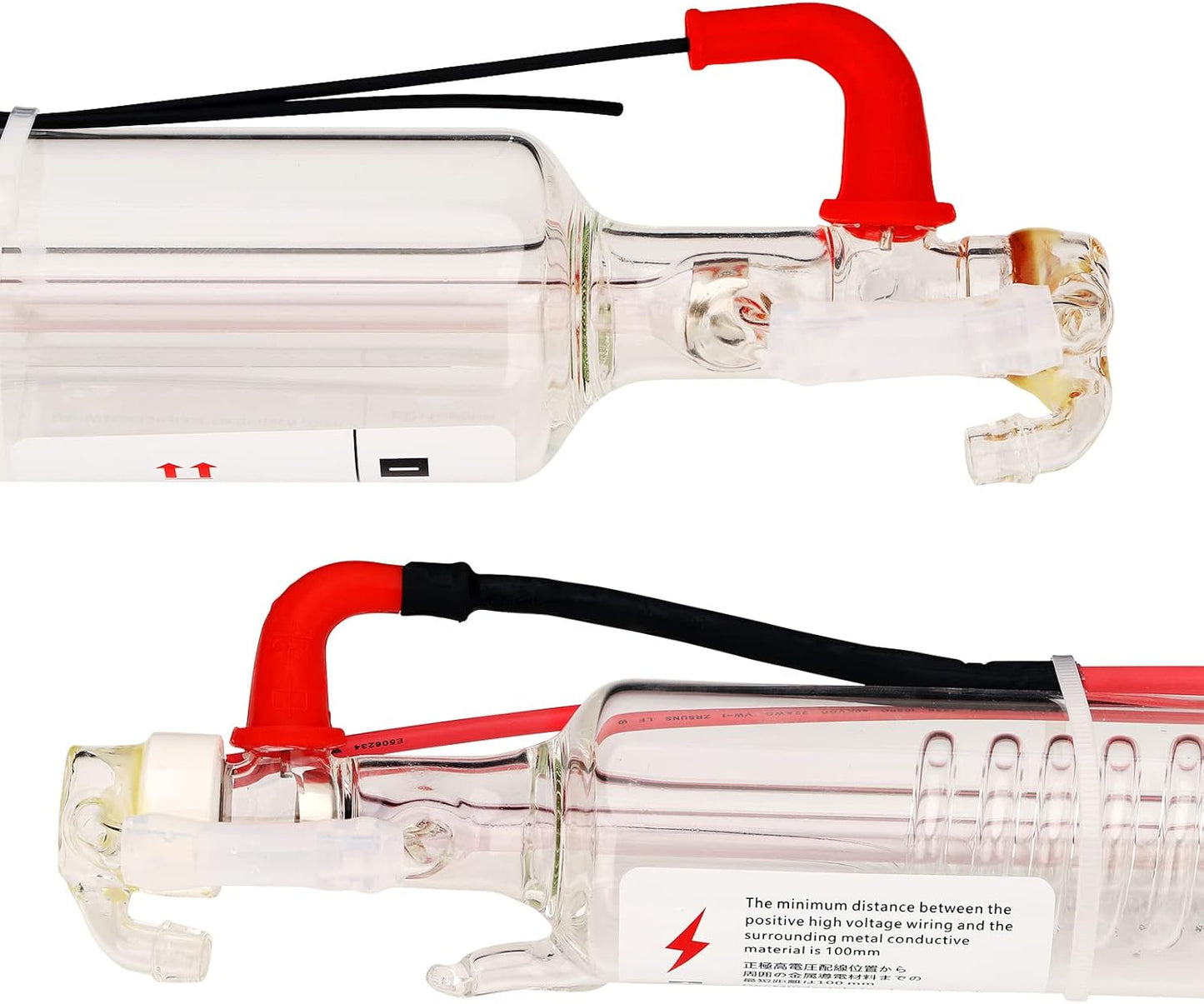 LD-Teemm CO2 Laser Tube, 150W CO2 Laser Tube with Coating 150 watt Length 1650mm Dia. 80mm, Wire Pre-Connected for CO2 Laser Cutter Laser Engraving Cutting Machine