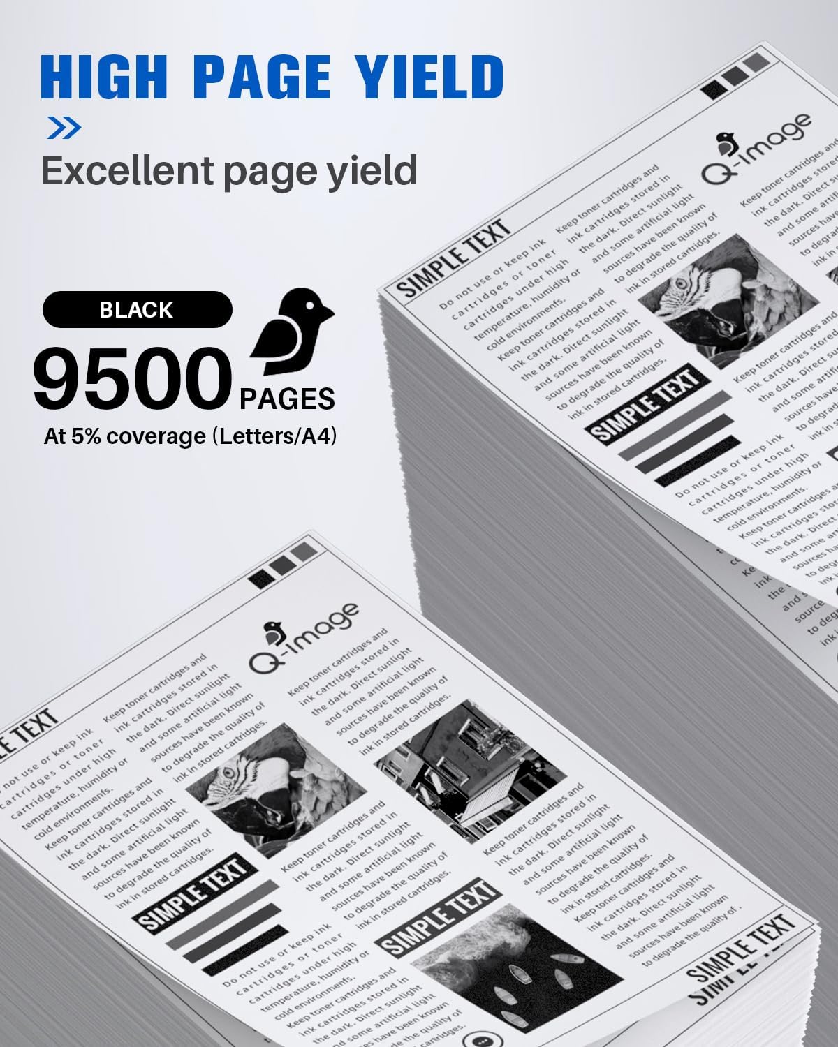 Q-image 148X Toner Cartridge Black(with Chip) Toner Cartridge Compatible Replacement for 148X 148A W1480X W1480A for Laserjet Pro 4001dw 4001dn 4001n MFP 4101fdw 4101fdn Printer (1 Black)