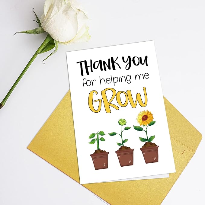 Supoeguk Funny Thank You Card for Teacher, Cute Appreciation Card for Teacher Mom, Teachers Day Card, Gift for Teacher Mentor
