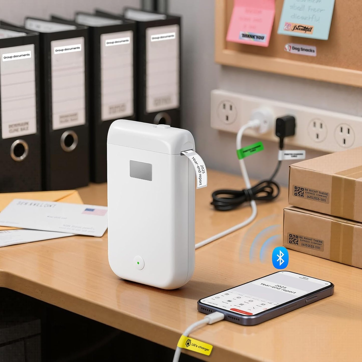 Label Maker, Label Maker Machine with Tape, Portable Bluetooth Label Printer with Little Space, Mini D10 Label Machine with Multiple Personalized Templates for Family School