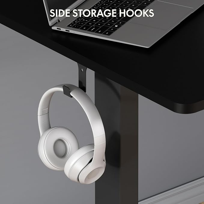 FLEXISPOT Standing Desk Electric Height Adjustable Desk with 55 x 24 Inches Splice Board, Ergonomic Memory Controller, Black Top + Black Frame