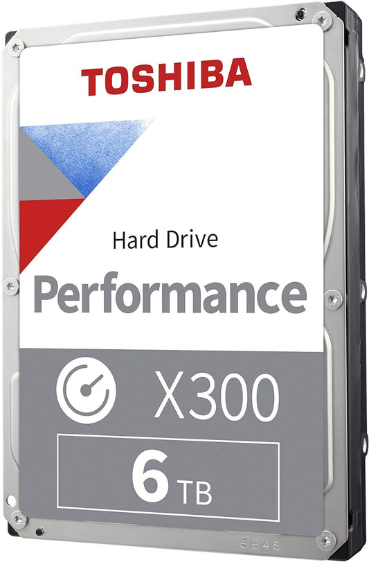 Toshiba X300 6TB Performance & Gaming 3.5-Inch Internal Hard Drive – CMR SATA 6 GB/s 7200 RPM 512 MB Cache - HDWR760XZSTA