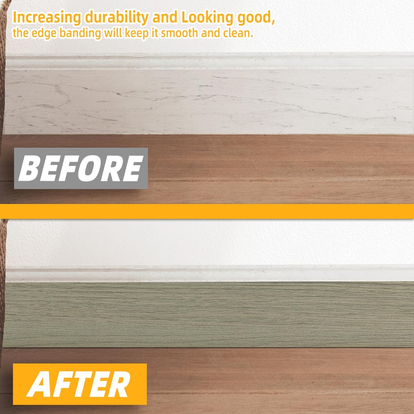 GSCIT Club Wood Grain Repair Tape, 2.3 inch X 15ft Self Adhesive Silver Walnut Grain Repair Patch for Tables, Chairs, Baseboards, Doors, Windows, Floors, Handicraft DIY.