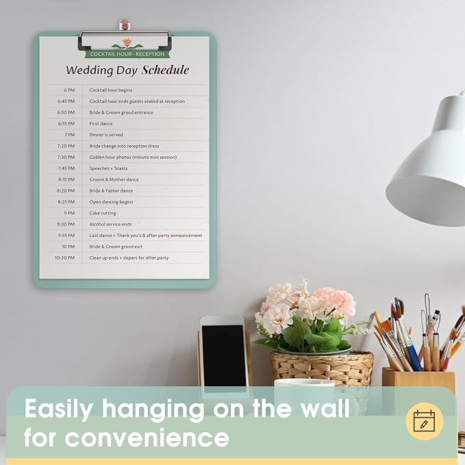 Plastic Clipboards, A4 Deep Green Clip Board 8.5x11 for Classroom, Students, Kid, Woman, Size 9" x 12.5" with Low Profile Clip, Office & School Supply