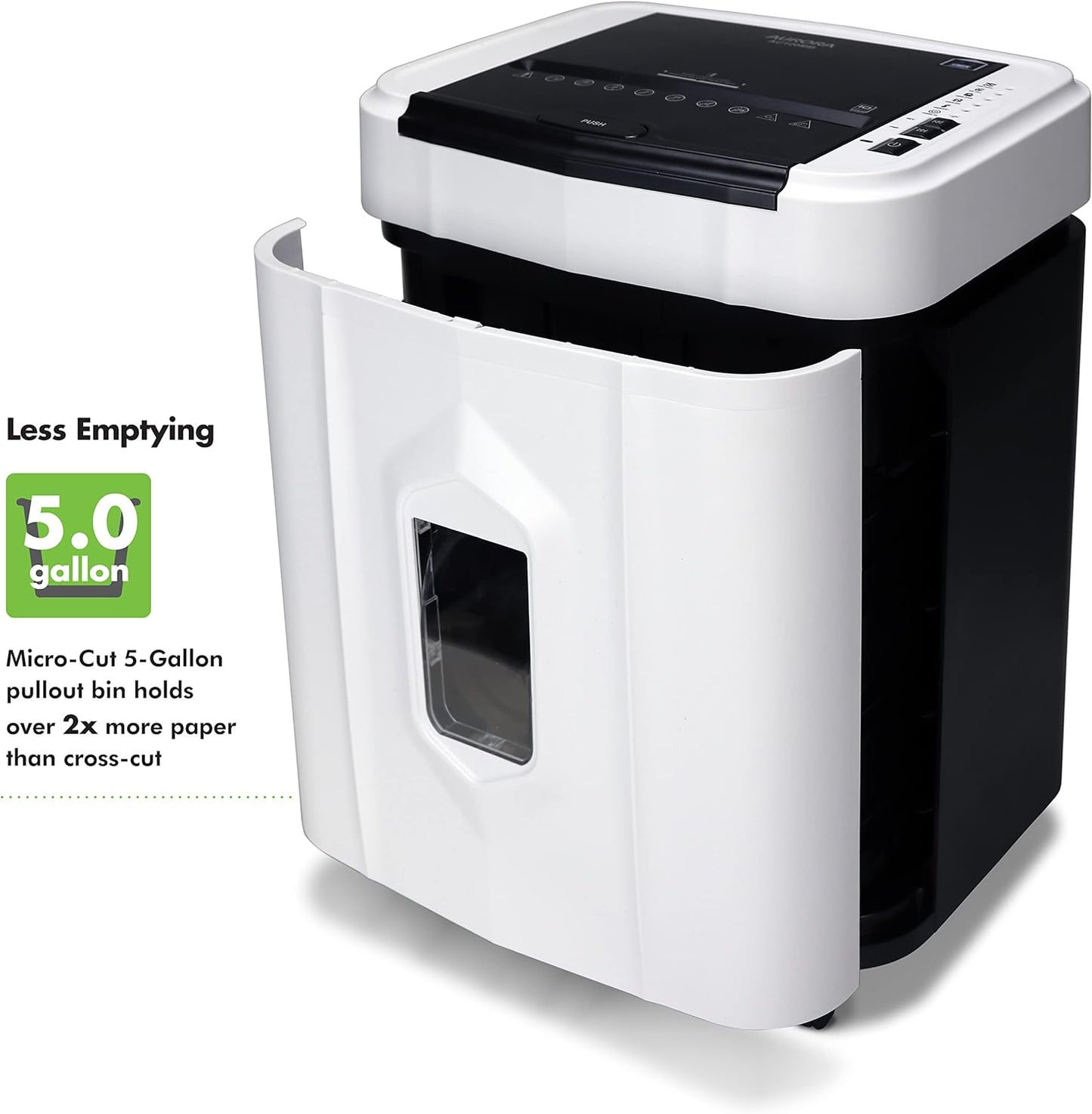 Aurora AU120MB 120-Sheet Auto Feed High Security Micro-Cut Paper Shredder / 30 Minutes (White/Black)