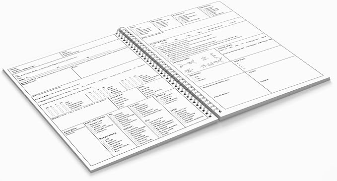 H&P Notebook, History and Physical Notepad for Students, Medical Practitioner, Nurses (Medical History and Physical Exam Notebook)- 100 Templates