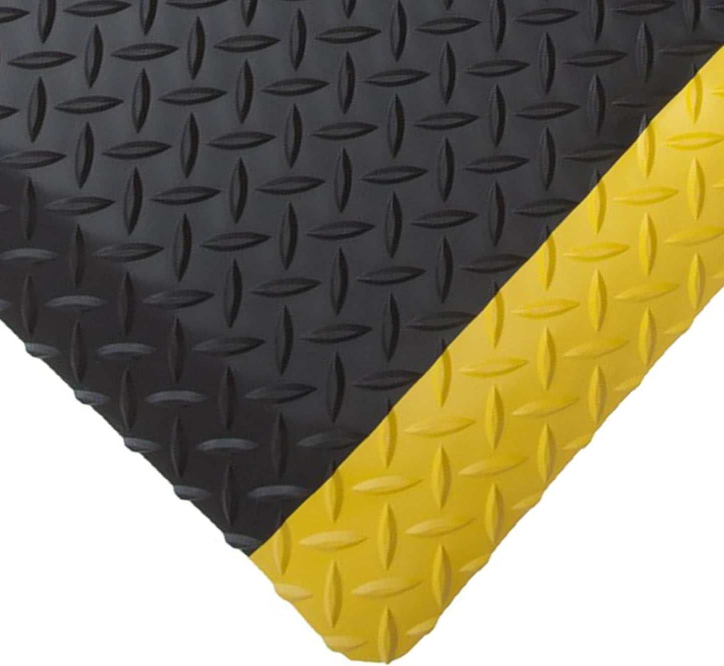 Rhino Mats, American Classic Diamond Anti-Fatigue Mats, Industrial Ergonomic Comfort Standing Mat for Work, Home, Garage, Office, Kitchen or Anywhere (Black/Yellow 9/16" Thick, 4 FT. x 12 FT.)