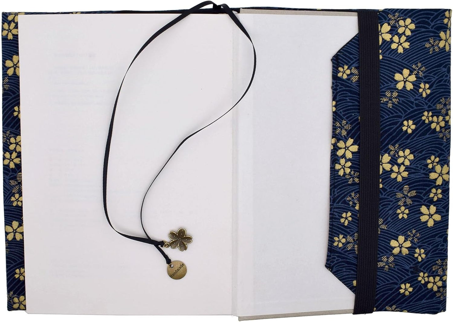 BLBMH 5.5x8.5 inch Book Covers for Paperbacks Adjustable Book Cover for Women Book Lovers Gifts Bible Novels Journal Soft Cloth Protector - Blue Sakura 8.5in