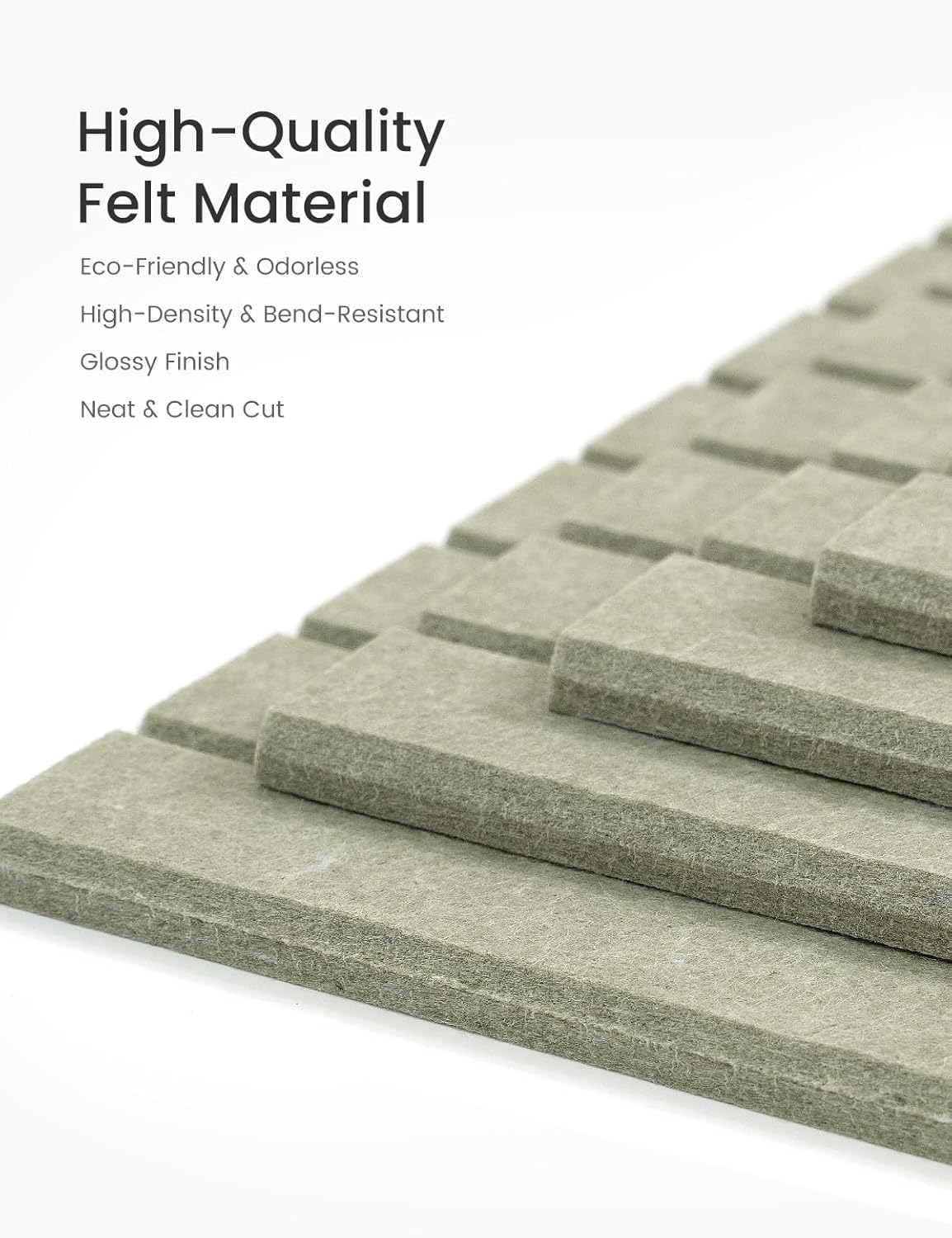 Bumusty Large Cork Board Alternative-36 x24 Felt Bulletin Board Tiles, with 30 Pushpins, 40 Adhesive Tabs, 6-Pack Slat Wall Paneling, Cork Boards for Office Push Pin Board Felt Board-Sage