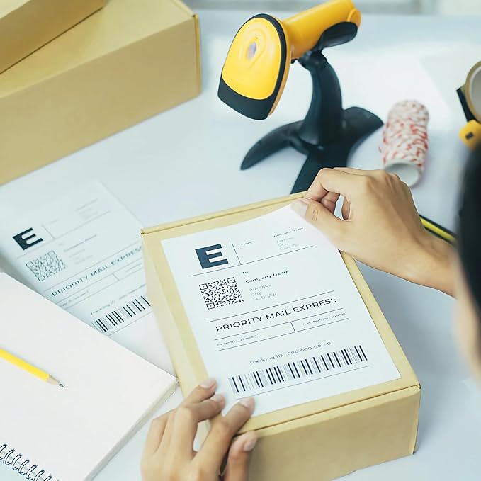 2000 Sheets Sticker Paper Matte White, 8.5" x 11" Label Paper for Laser & Inkjet Printer, Full Sheet Label for Shipping Address Mailing