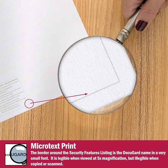 DocuGard Standard Medical Security Paper for Printing Prescriptions and Preventing Fraud, CMS Approved, 6 Security Features, Laser and Inkjet Safe, Blue/Canary 2-Part, 8.5 x 11, 24 lb., 250 Sets (04544)